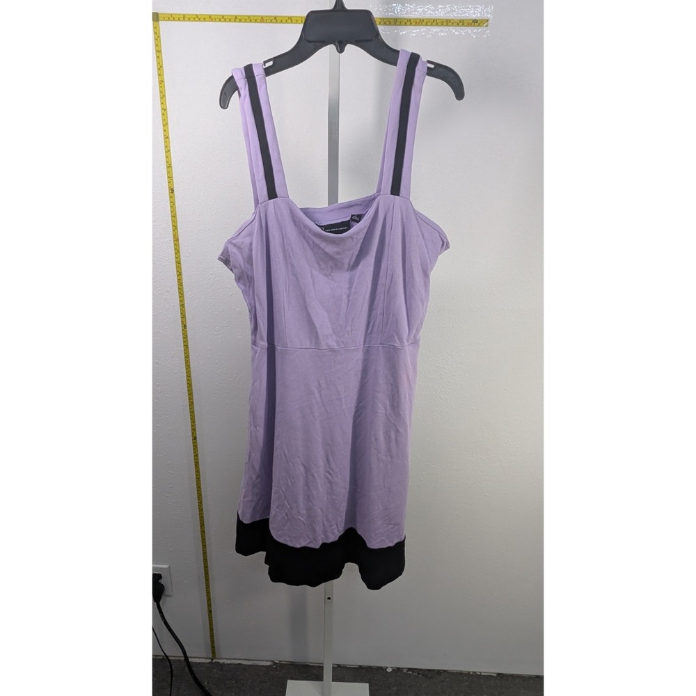 New York & Company Lavender Purple Black Trim Sleeveless Mini Dress Womens Large